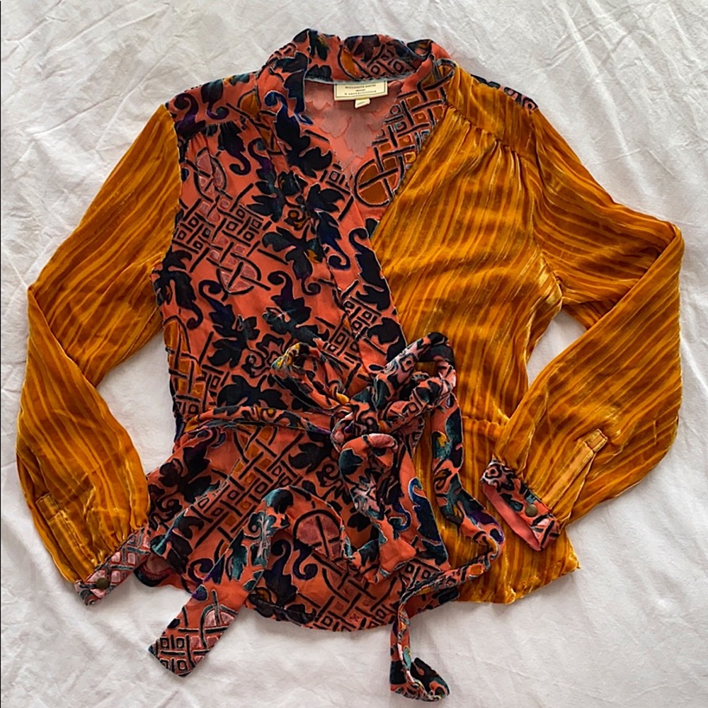 Anthropologie Wrap Blouse